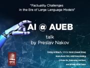 AI@AUEB talk: "Factuality Challenges in the Era of Large Language Models", by Preslav Nakov