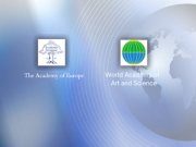 Academia Europae logo and World Academy of Art and Science logo